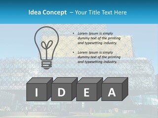 A Building That Has A Lot Of Windows On It PowerPoint Template