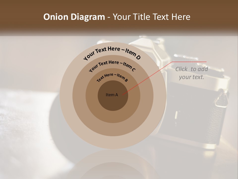 A Camera Sitting On Top Of A Wooden Table PowerPoint Template