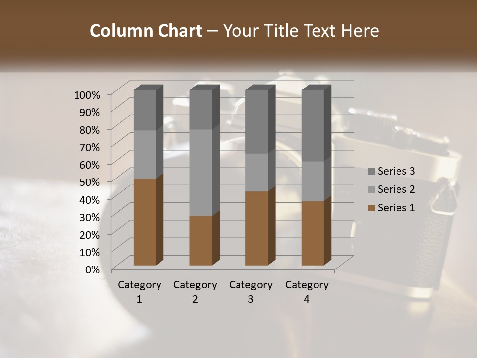 A Camera Sitting On Top Of A Wooden Table PowerPoint Template