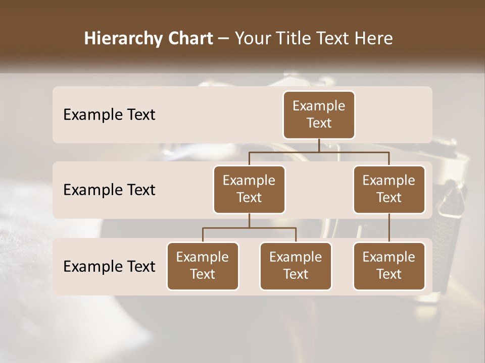 A Camera Sitting On Top Of A Wooden Table PowerPoint Template