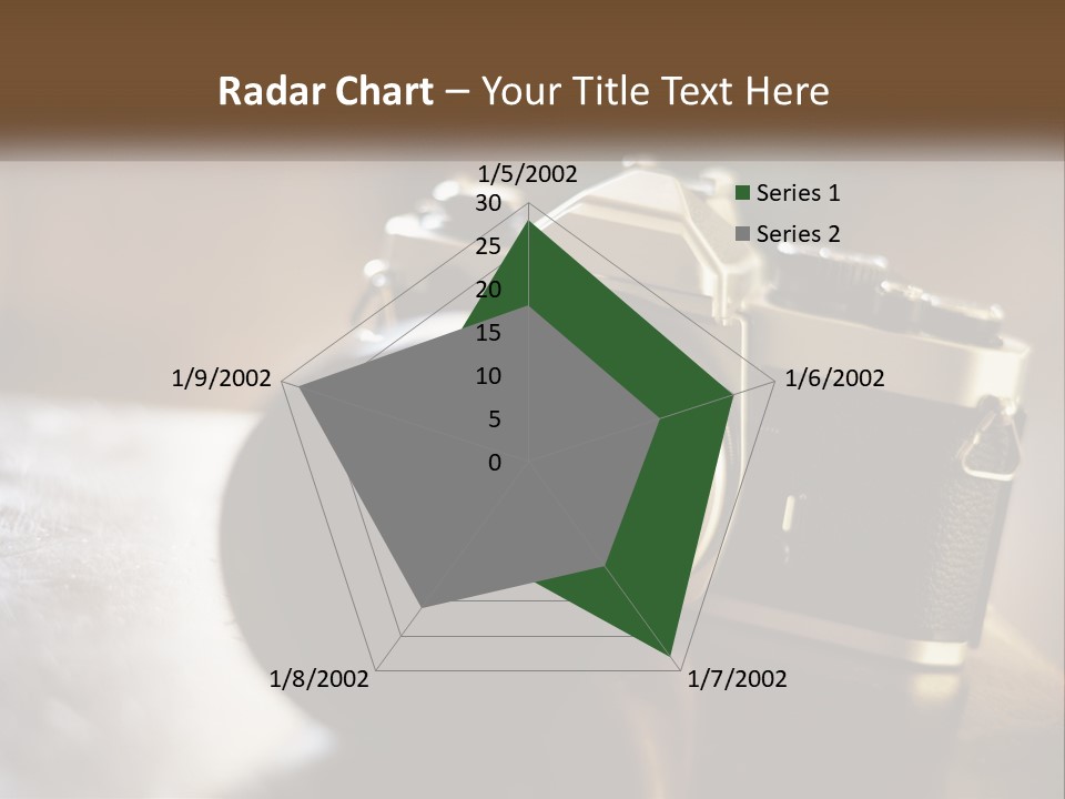 A Camera Sitting On Top Of A Wooden Table PowerPoint Template