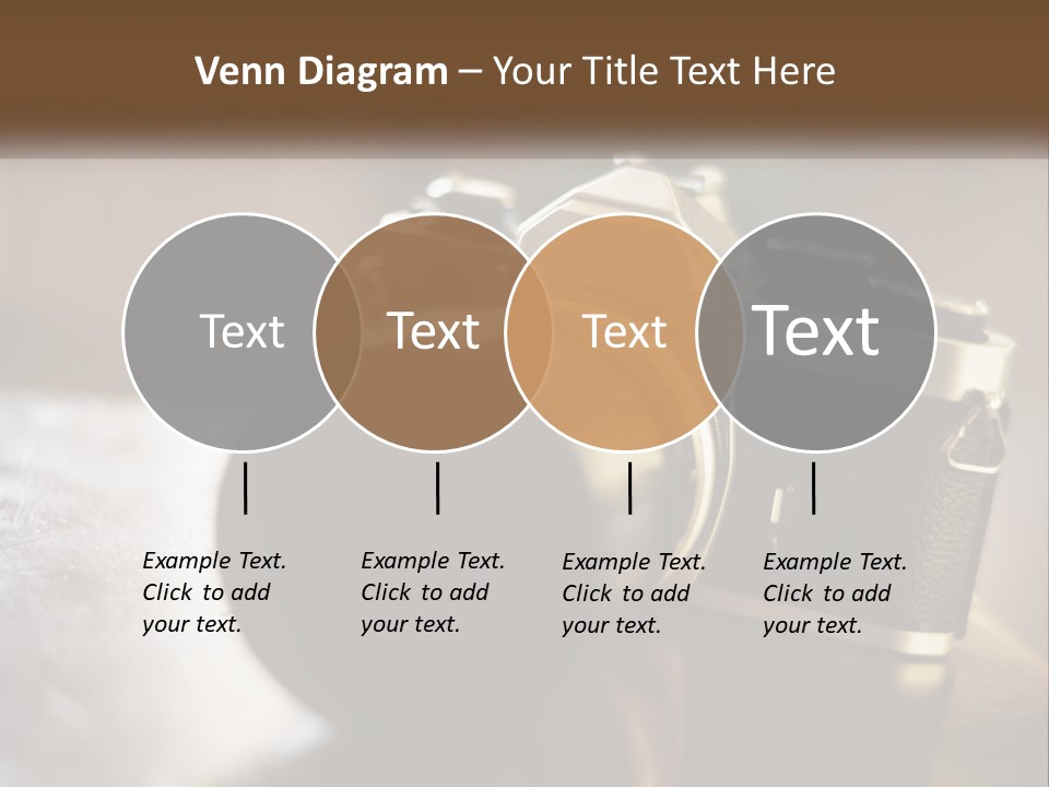 A Camera Sitting On Top Of A Wooden Table PowerPoint Template