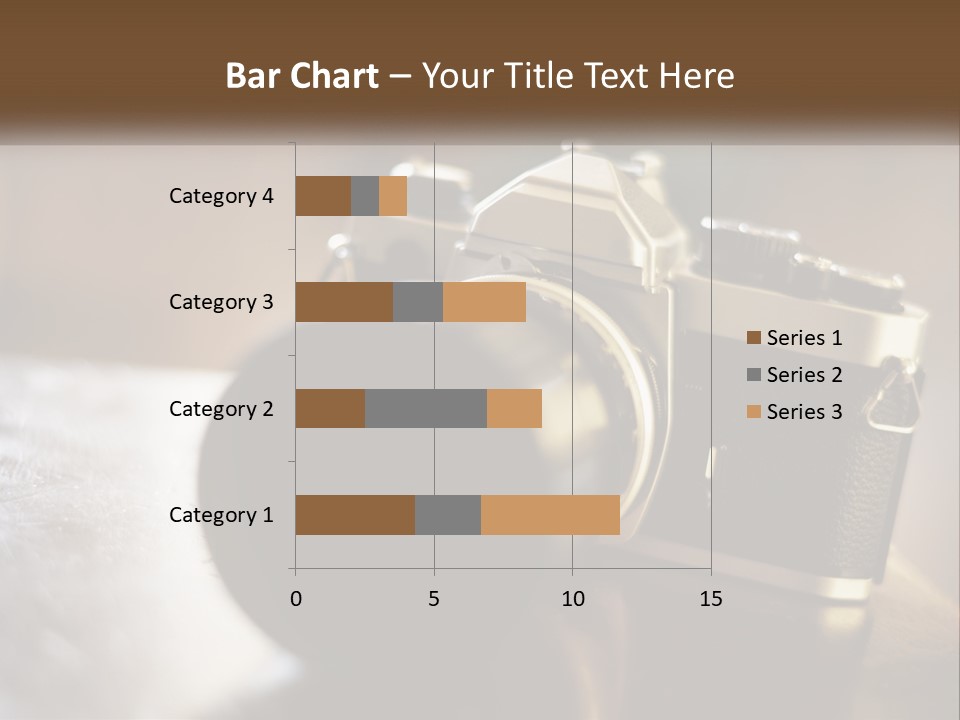 A Camera Sitting On Top Of A Wooden Table PowerPoint Template
