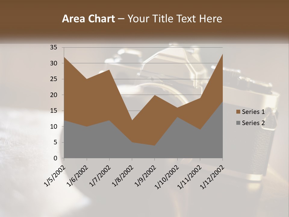 A Camera Sitting On Top Of A Wooden Table PowerPoint Template
