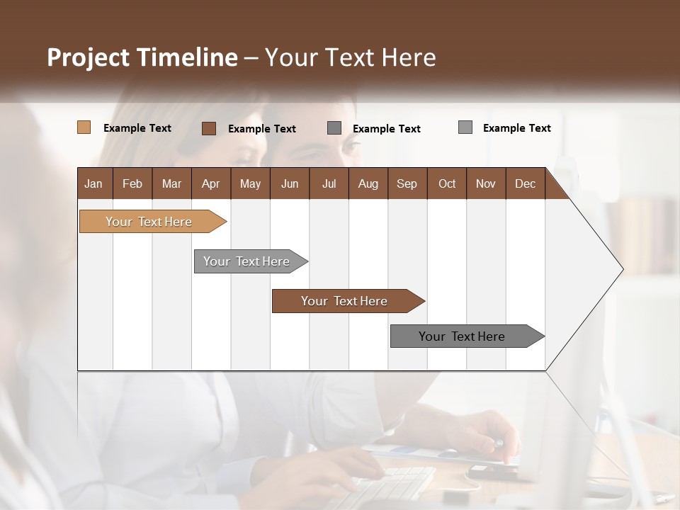 A Man And Woman Looking At A Computer Screen PowerPoint Template