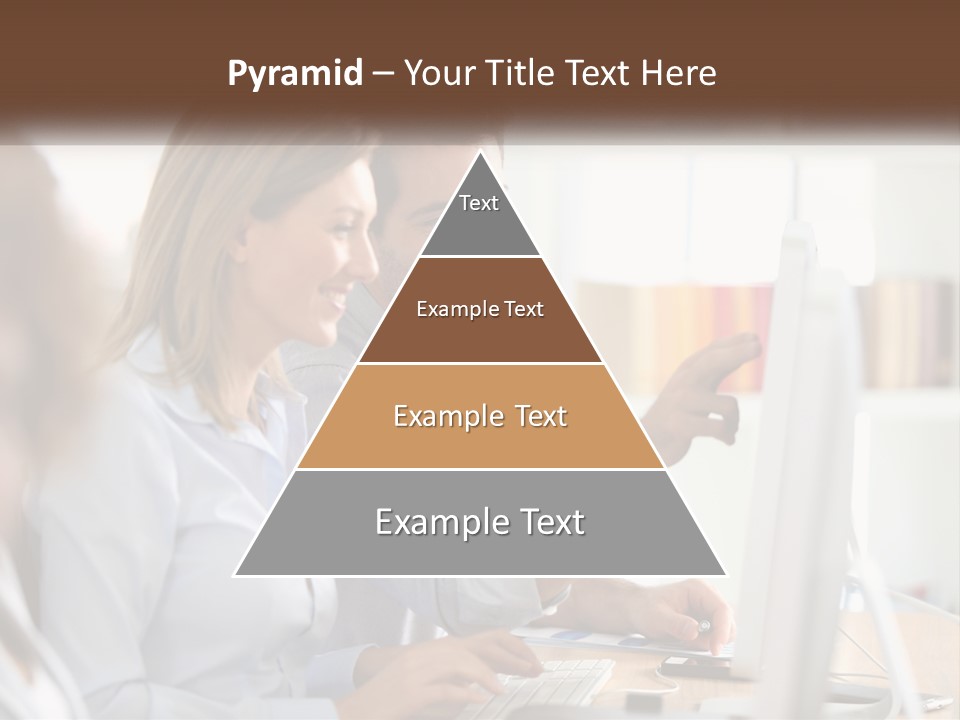 A Man And Woman Looking At A Computer Screen PowerPoint Template
