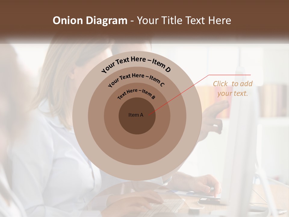 A Man And Woman Looking At A Computer Screen PowerPoint Template