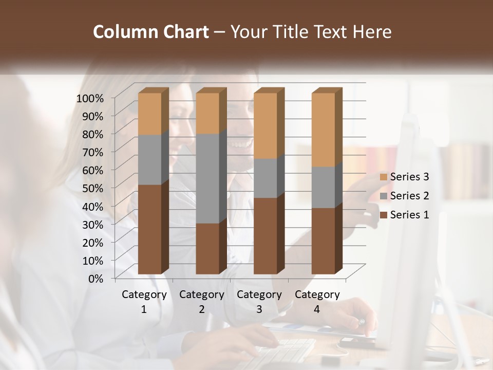 A Man And Woman Looking At A Computer Screen PowerPoint Template