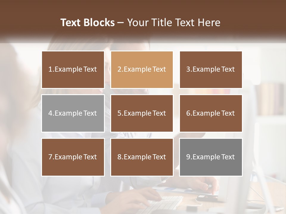 A Man And Woman Looking At A Computer Screen PowerPoint Template