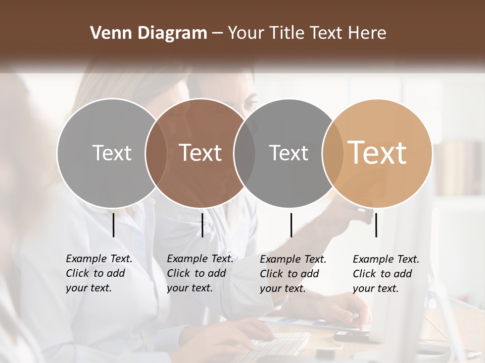 A Man And Woman Looking At A Computer Screen PowerPoint Template