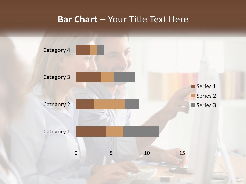 A Man And Woman Looking At A Computer Screen PowerPoint Template