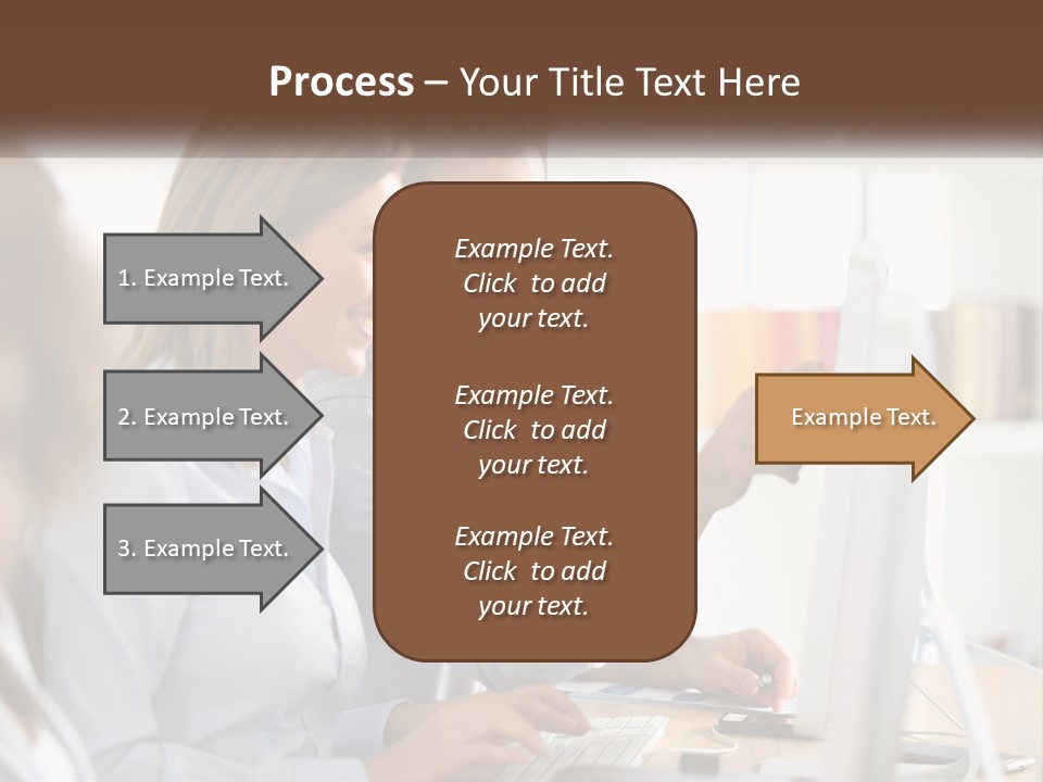 A Man And Woman Looking At A Computer Screen PowerPoint Template