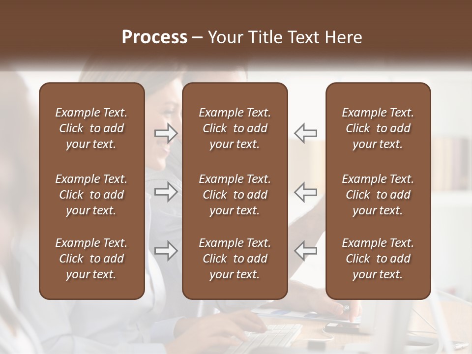 A Man And Woman Looking At A Computer Screen PowerPoint Template