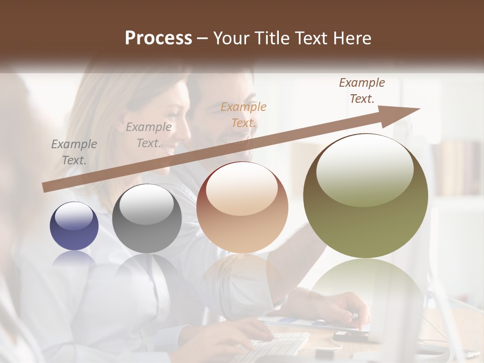 A Man And Woman Looking At A Computer Screen PowerPoint Template