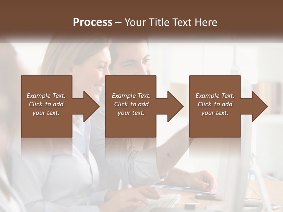 A Man And Woman Looking At A Computer Screen PowerPoint Template