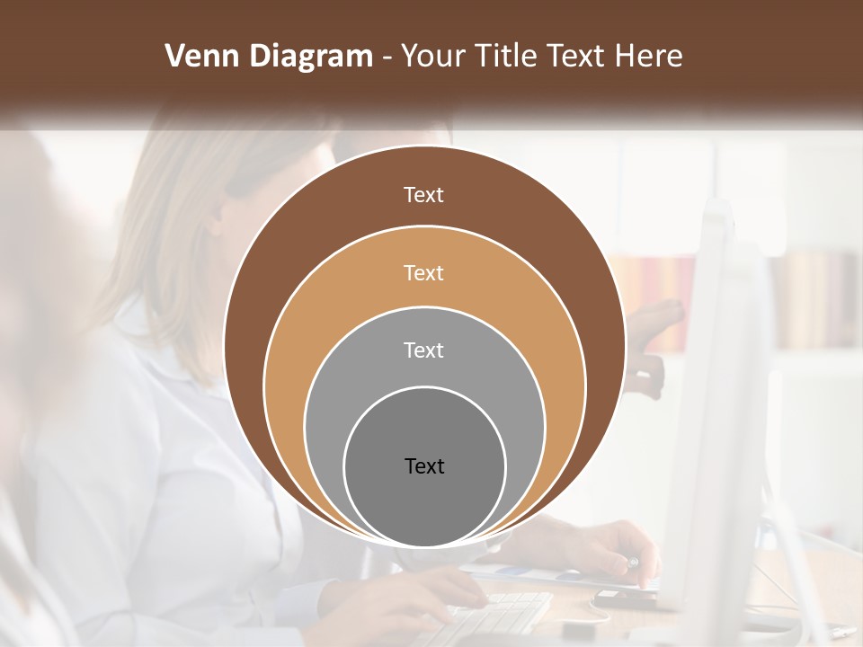 A Man And Woman Looking At A Computer Screen PowerPoint Template