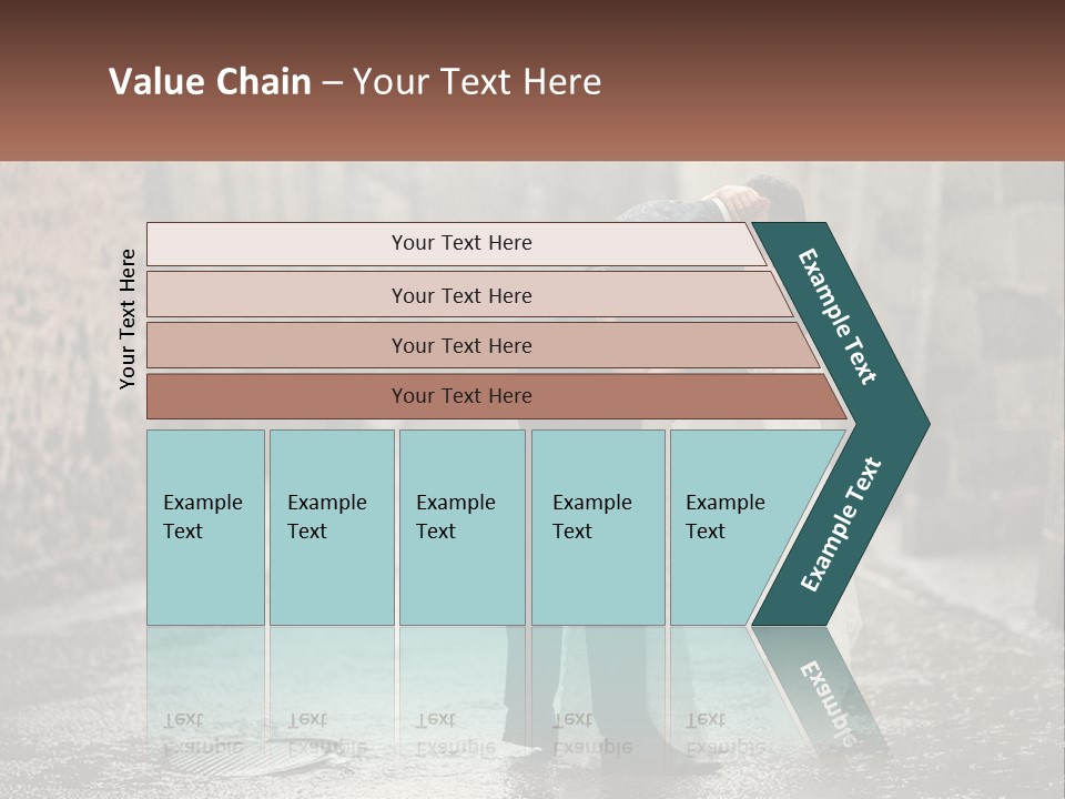 A Man And Woman Kissing In The Rain PowerPoint Template