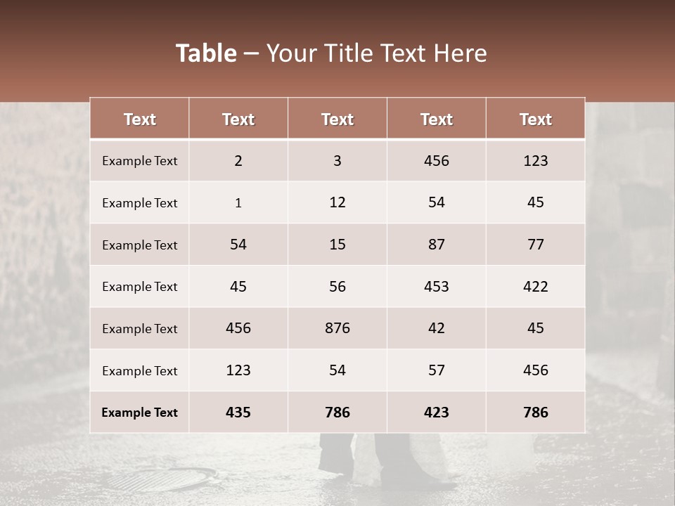 A Man And Woman Kissing In The Rain PowerPoint Template
