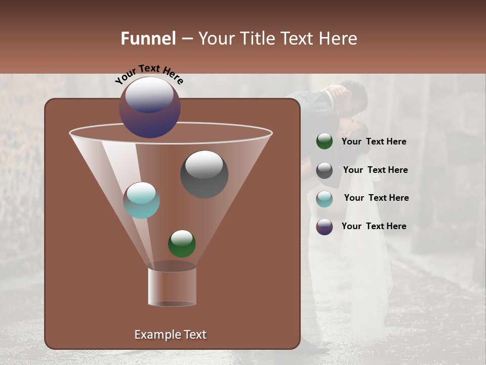 A Man And Woman Kissing In The Rain PowerPoint Template