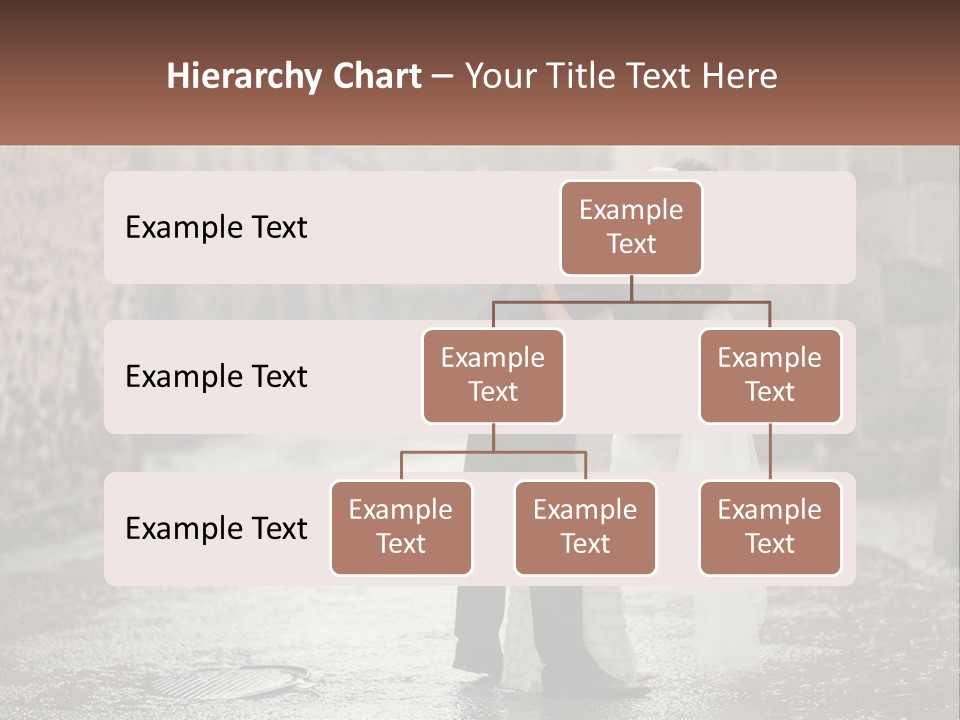 A Man And Woman Kissing In The Rain PowerPoint Template