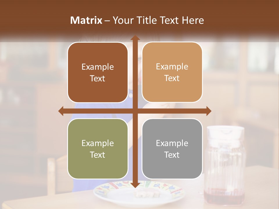 A Little Boy Drinking From A Red Cup PowerPoint Template