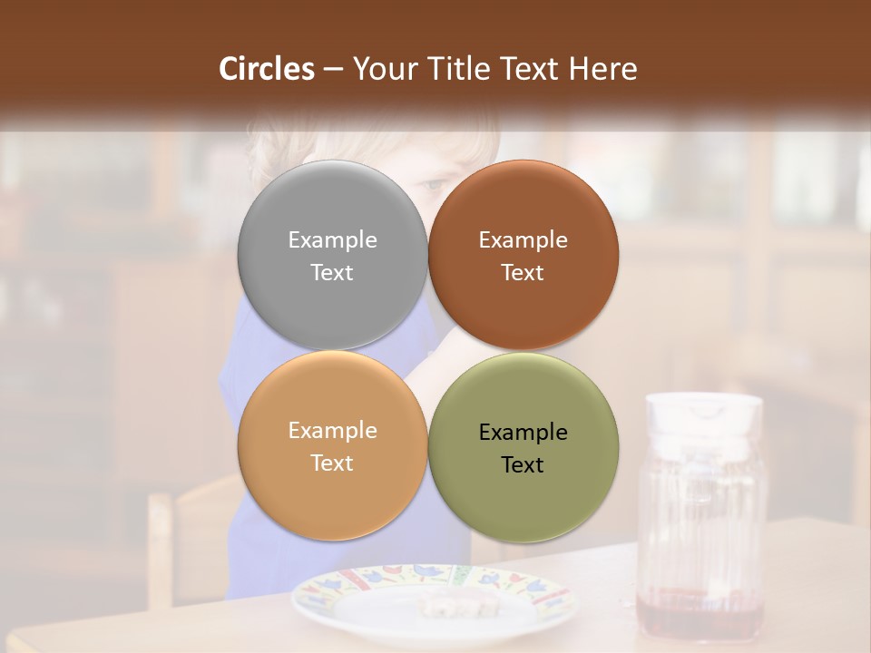 A Little Boy Drinking From A Red Cup PowerPoint Template