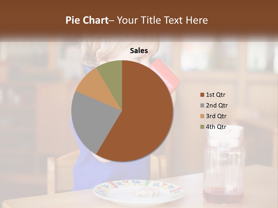 A Little Boy Drinking From A Red Cup PowerPoint Template