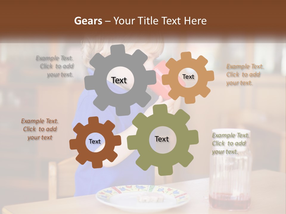 A Little Boy Drinking From A Red Cup PowerPoint Template