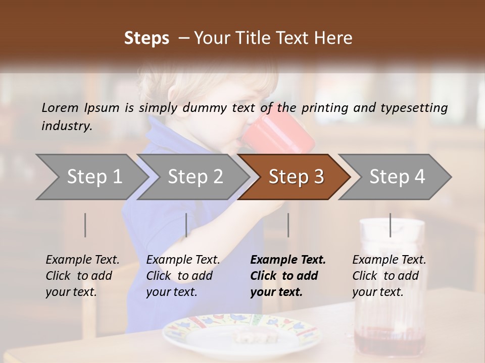 A Little Boy Drinking From A Red Cup PowerPoint Template