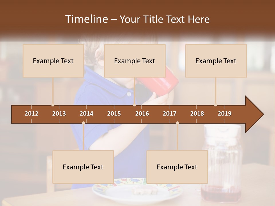 A Little Boy Drinking From A Red Cup PowerPoint Template