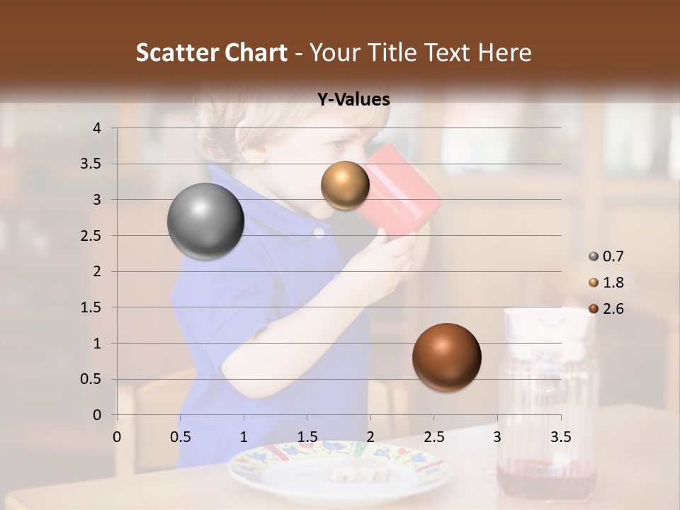 A Little Boy Drinking From A Red Cup PowerPoint Template