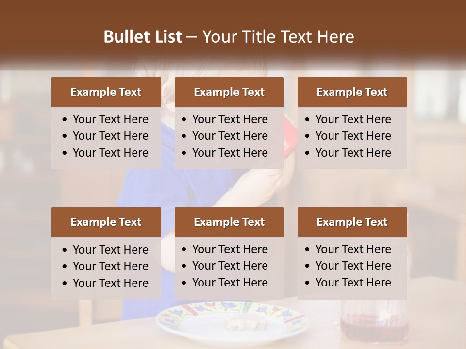 A Little Boy Drinking From A Red Cup PowerPoint Template