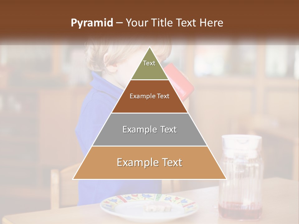 A Little Boy Drinking From A Red Cup PowerPoint Template