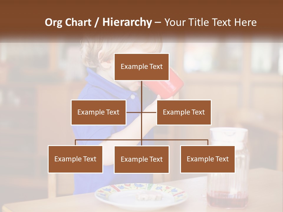 A Little Boy Drinking From A Red Cup PowerPoint Template