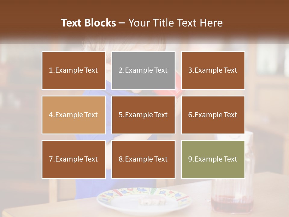 A Little Boy Drinking From A Red Cup PowerPoint Template