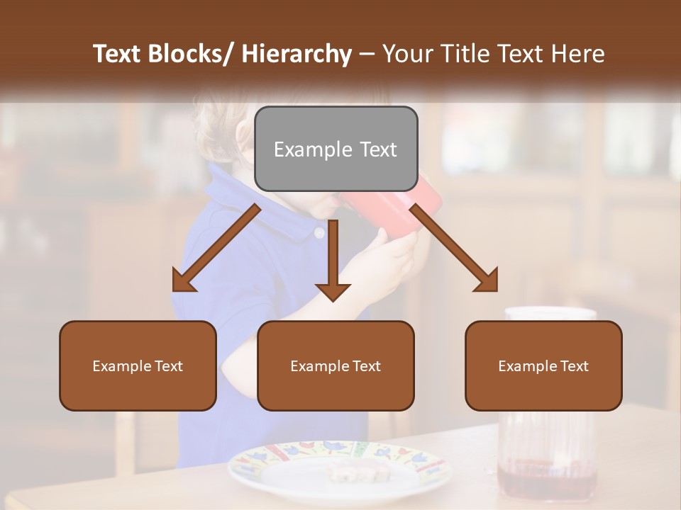 A Little Boy Drinking From A Red Cup PowerPoint Template