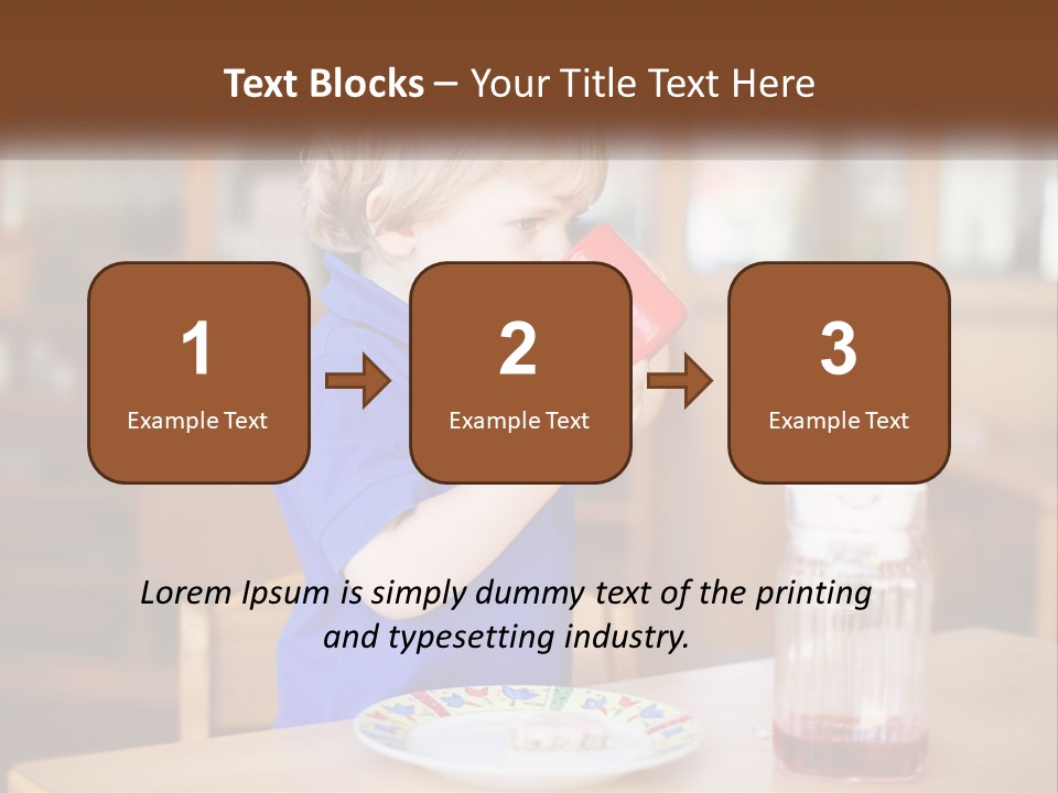 A Little Boy Drinking From A Red Cup PowerPoint Template