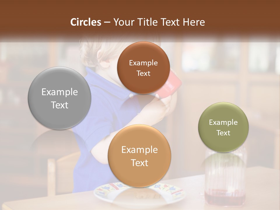 A Little Boy Drinking From A Red Cup PowerPoint Template