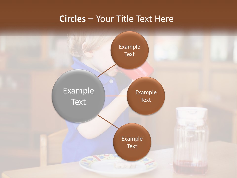 A Little Boy Drinking From A Red Cup PowerPoint Template