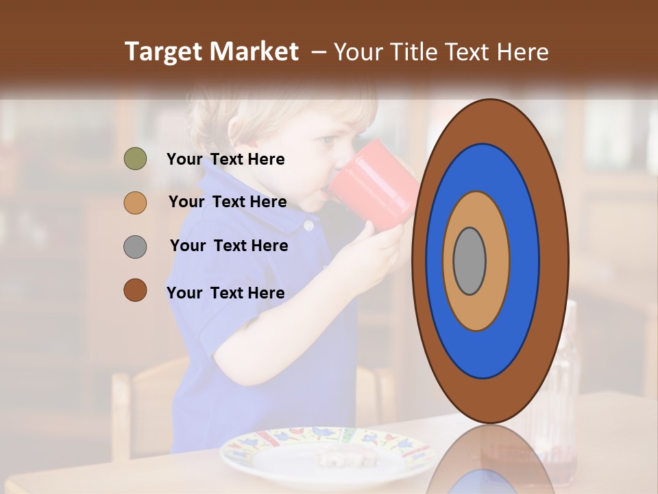 A Little Boy Drinking From A Red Cup PowerPoint Template