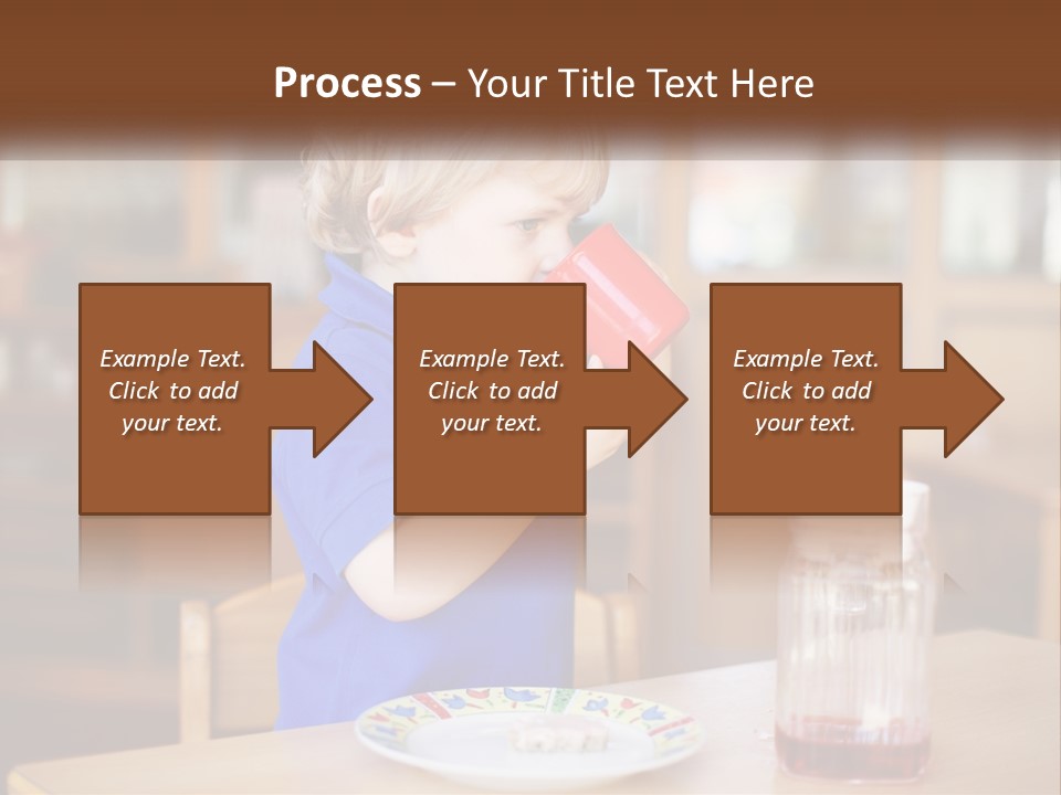 A Little Boy Drinking From A Red Cup PowerPoint Template