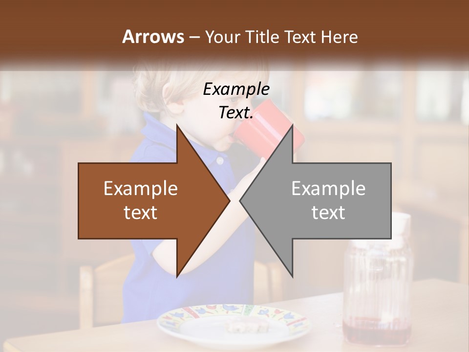 A Little Boy Drinking From A Red Cup PowerPoint Template