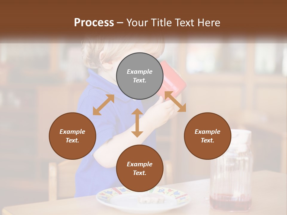 A Little Boy Drinking From A Red Cup PowerPoint Template