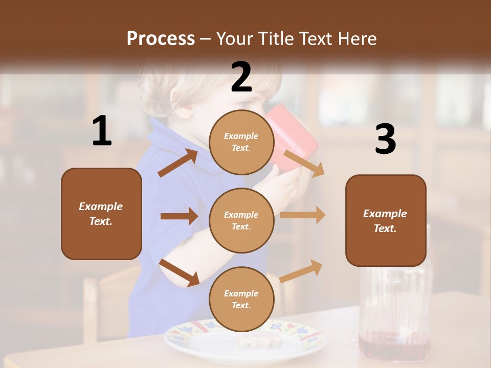 A Little Boy Drinking From A Red Cup PowerPoint Template