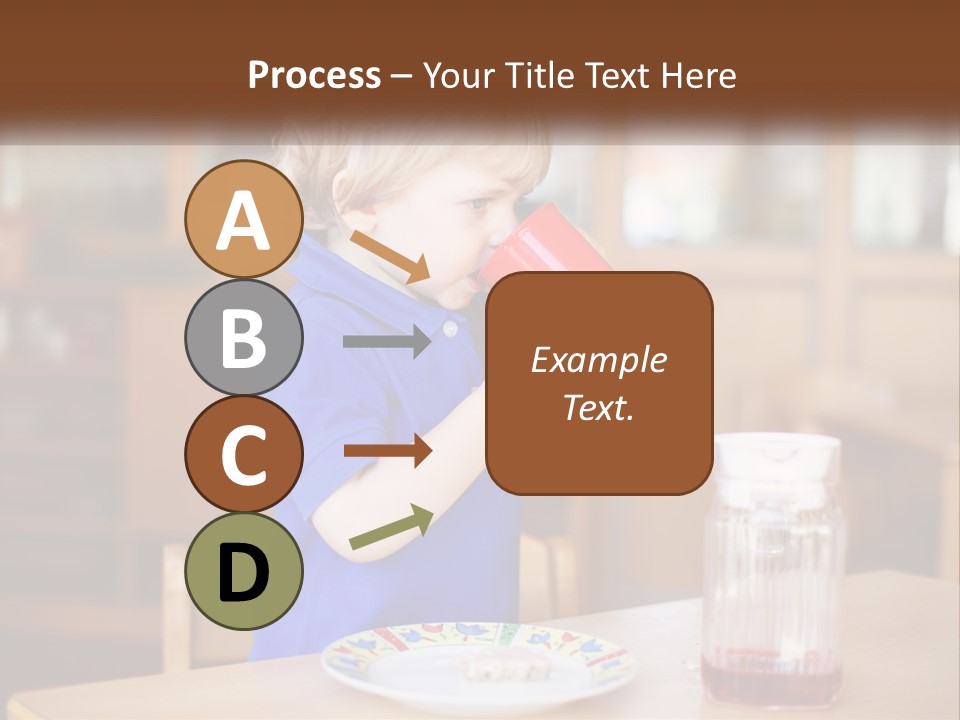 A Little Boy Drinking From A Red Cup PowerPoint Template