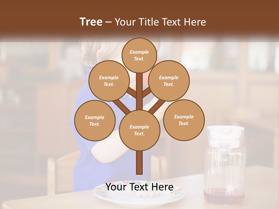 A Little Boy Drinking From A Red Cup PowerPoint Template