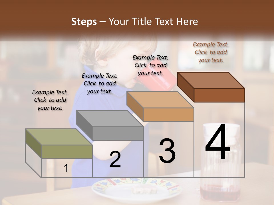 A Little Boy Drinking From A Red Cup PowerPoint Template