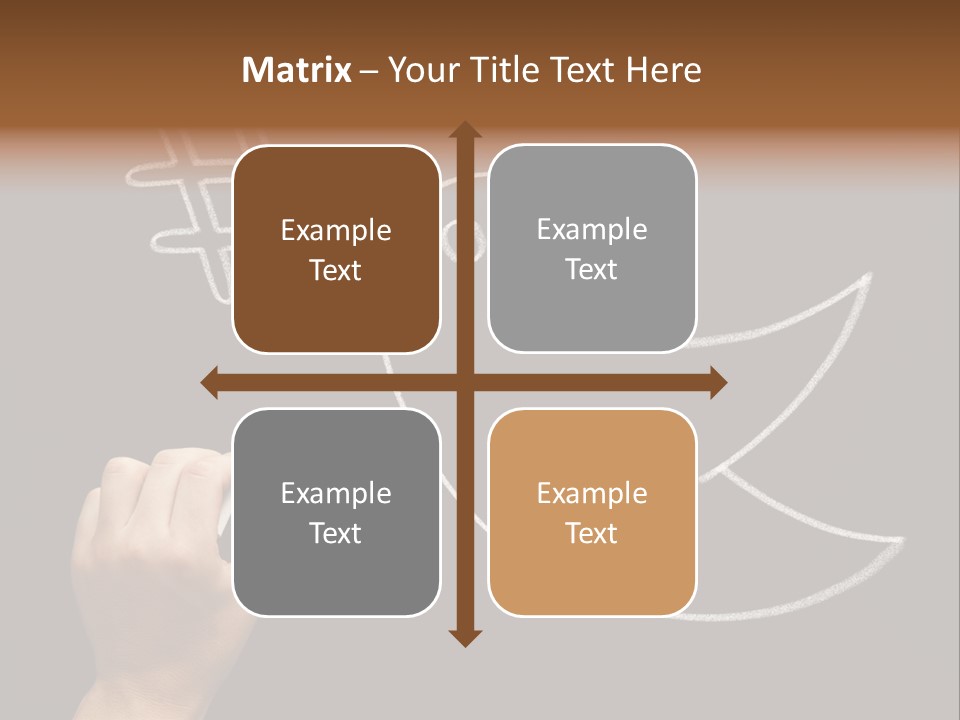 A Person Writing On A Blackboard With A White Marker PowerPoint Template