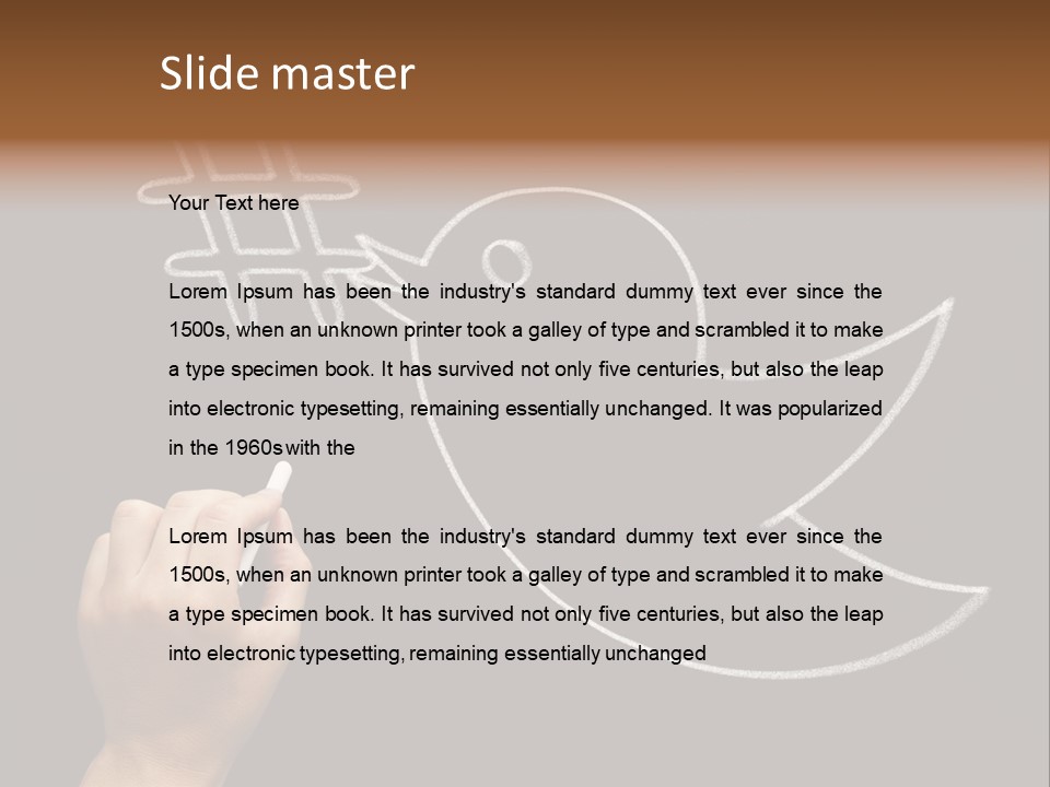 A Person Writing On A Blackboard With A White Marker PowerPoint Template