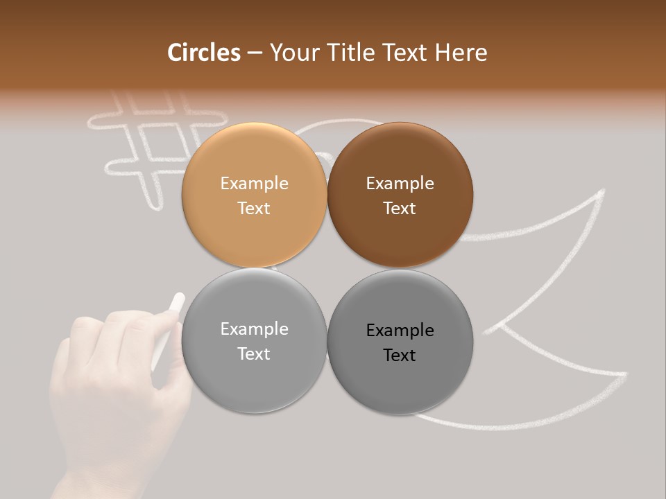 A Person Writing On A Blackboard With A White Marker PowerPoint Template